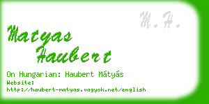 matyas haubert business card